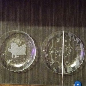 Set Crystal Clear Xmas platters